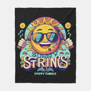 Hip-Hop-Sonne Fleecedecke