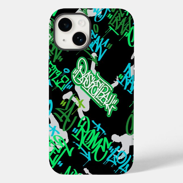 Hip Hop Street Arts Pattern Black BG Case-Mate iPhone Hülle (Rückseite)