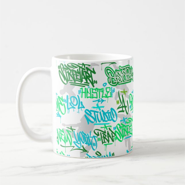 Hip Hop Street Arts Pattern Kaffeetasse (Links)