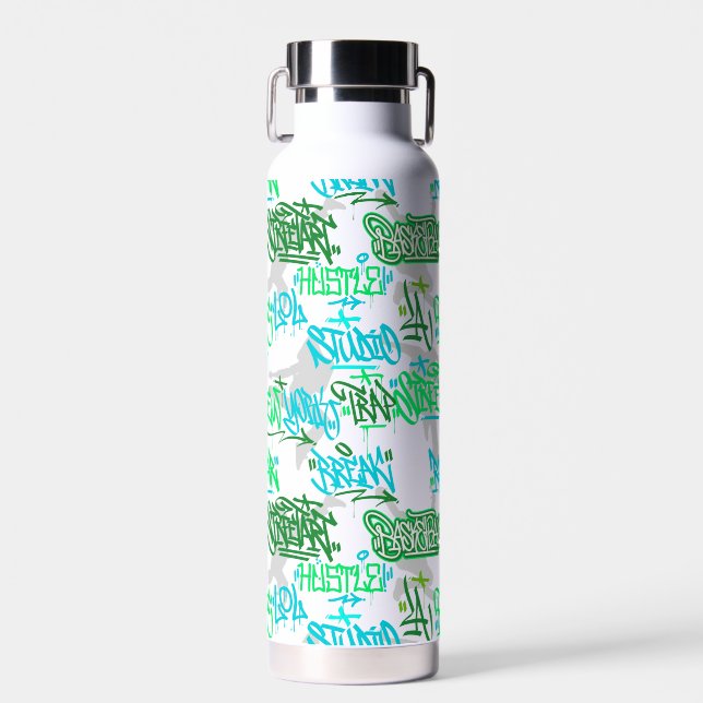 Hip Hop Street Arts Pattern Trinkflasche (Vorne)