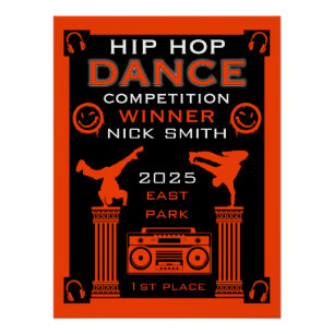 Hip Hop Tance Wettbewerb Poster