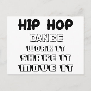 Hip Hop Tanz, arbeiten, schütteln, bewegen Postkarte