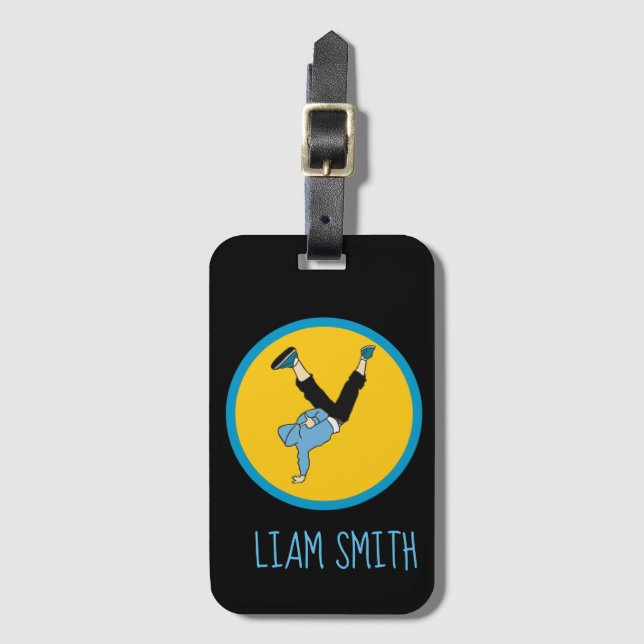 Hip Hop Tänzer Gepäckanhänger (Vorderseite Vertikal)