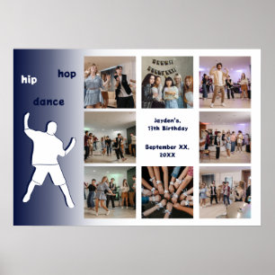 Hip-Hop-Tanzparty 13. Geburtstag Foto-Collage Poster