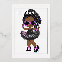 Hip Hop Tutu Afrikanischer Geburtstag Folieneinladung