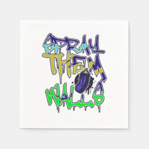Hip Hop Urban Graffiti Artist Typographic Street W Serviette