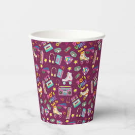 Hip Hop Vibes Retro aus den 90er Jahren gestaltete Pappbecher