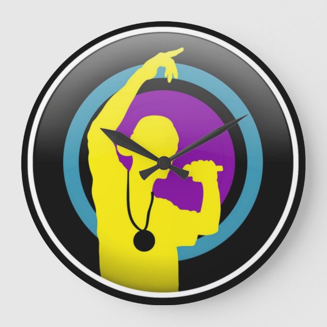 Hip Hop Wall Uhr (Vorderseite)