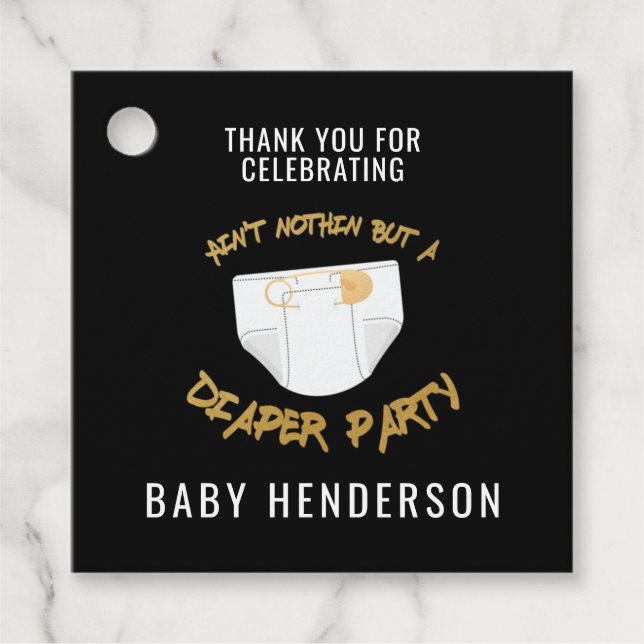 Hip Hop Winaper Party Vielen Dank Geschenkanhänger (Vorderseite)