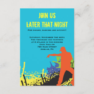 HIP HOST DANCE Bat Bar Mitzvah Party Card Einladung