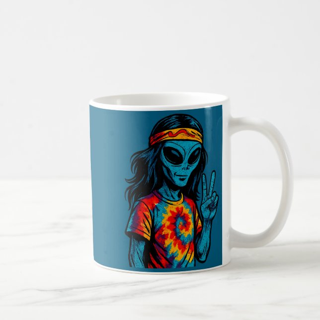 Hipe Alien Tie-dye Design  Kaffeetasse (Rechts)