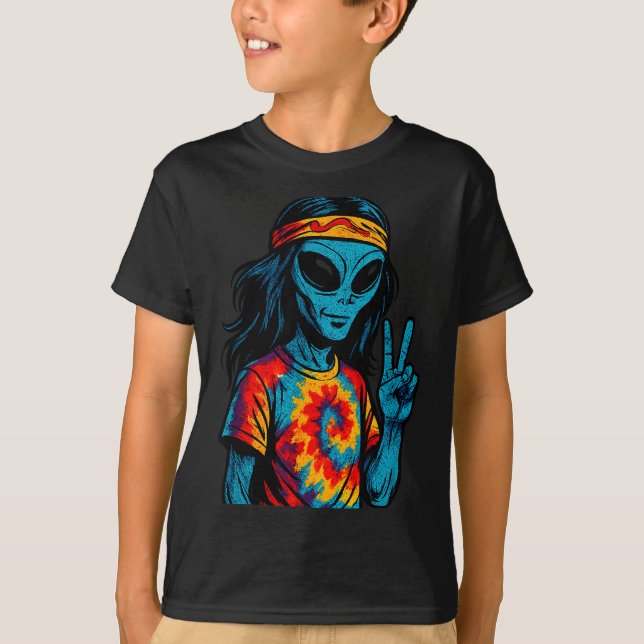 Hipe Alien Tie-dye Design  T-Shirt (Vorderseite)