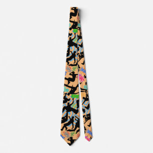 HipHop 50. Tanzmuster L Orange BG Krawatte