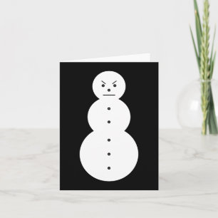Hiphop Angry Snowman Weihnachten Karte