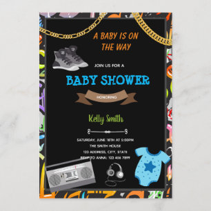 Hiphop Babydusche Einladung