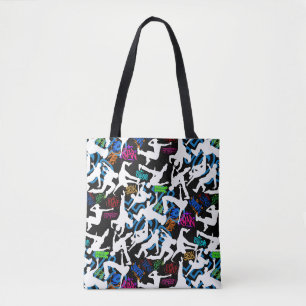 HipHop Dance Pattern.w Black BG