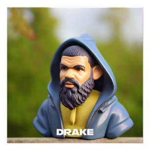 HipHop Drake Art Gnomis Fotodruck