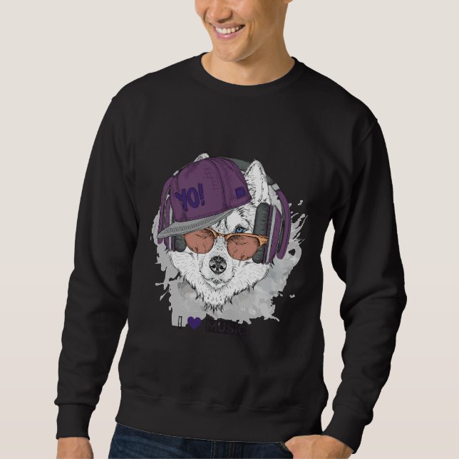 Hiphop Husky Lieben Music Sweatshirt (Vorderseite)