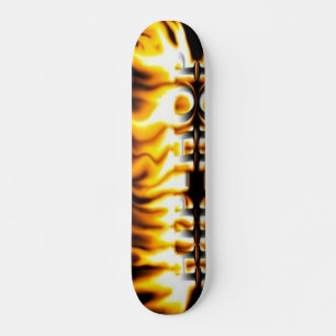 HipHop mit Flammen Skateboard