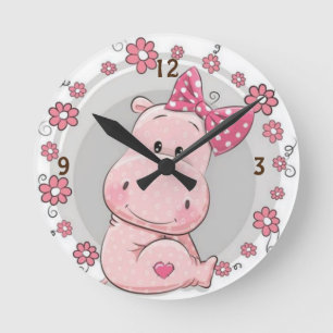 Hipo Mädchen Runde Wanduhr