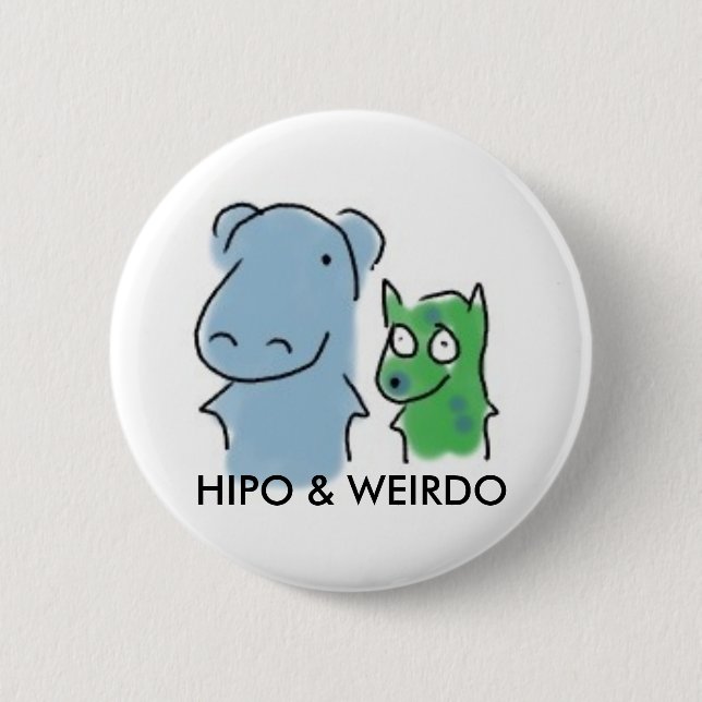 Hipo u. Weirdo-Abzeichen Button (Vorderseite)