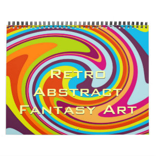 Hippe moderne farbenfrohe retro abstrakte Fantasy- Kalender