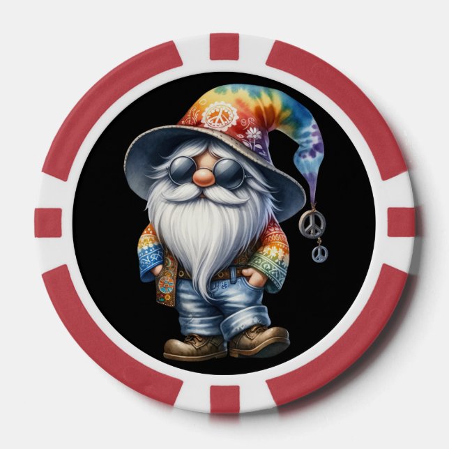 Hippi-Gnom Pokerchips (Vorderseite)