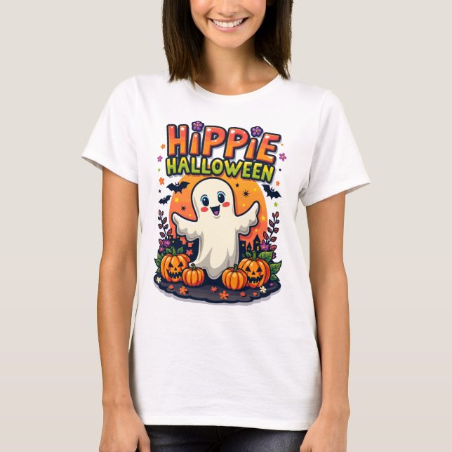 Hippi Halloween Niedliches Hemd T-Shirt (Vorderseite)