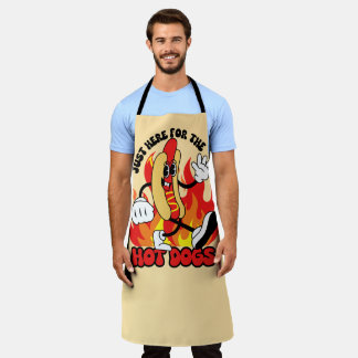 Hippie 60er Jahre Cartoon Hot Dog Kochen Grillen Schürze