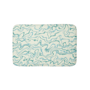 Hippie 70er Blue Marble Liquid Swirl Boho Muster Badematte