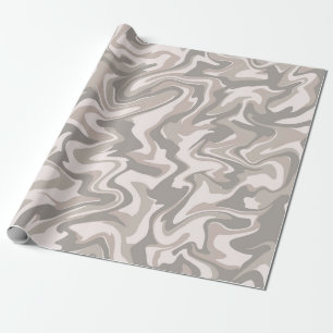 Hippie 70er Gray Marble Liquid Swirl Boho Muster Geschenkpapier