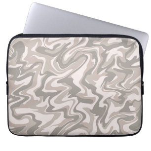 Hippie 70er Gray Marble Liquid Swirl Boho Muster Laptopschutzhülle