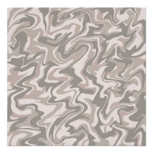 Hippie 70er Gray Marble Liquid Swirl Boho Muster Poster