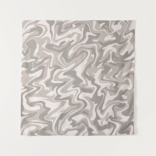 Hippie 70er Gray Marble Liquid Swirl Boho Muster Wandteppich