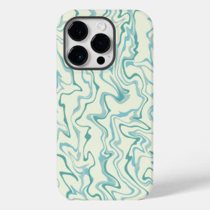 Hippie 70er Jahre Blaues Marmor Flüssig Wirbel Boh Case-Mate iPhone 14 Pro Hülle