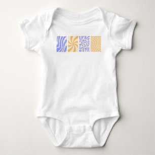 Hippie-70er-Plakate im famosen Stil Baby Strampler