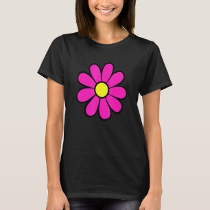 Hippie 70er Retro Funky Pink Blume Hippie Liebe Fl T-Shirt