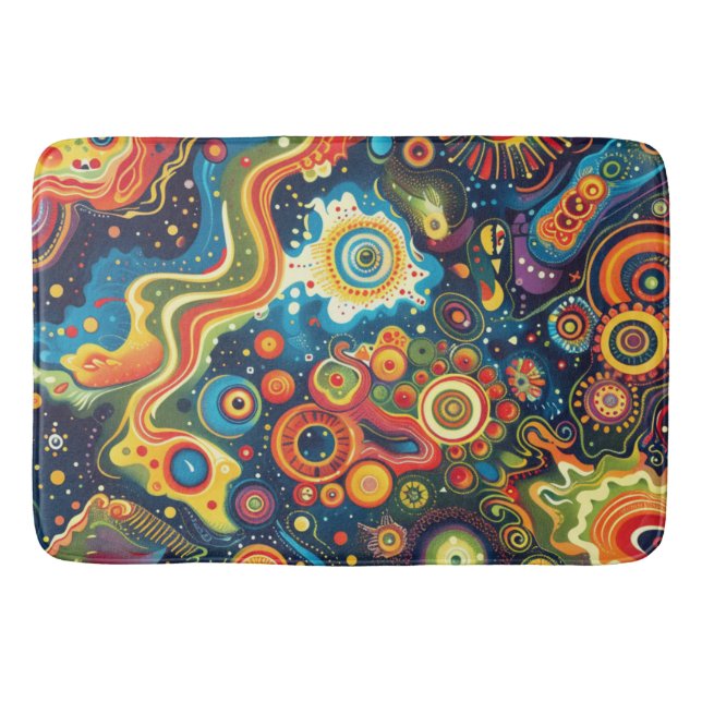 Hippie Art Bath Mat Badematte (Vorderseite)