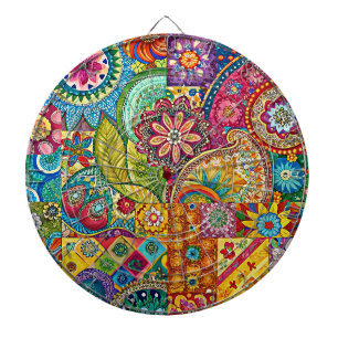 Hippie Art Dartboard Dartscheibe