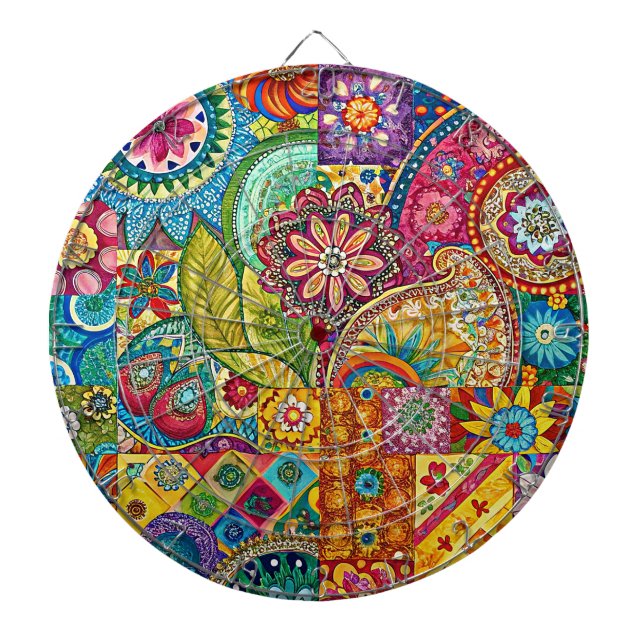 Hippie Art Dartboard Dartscheibe (vorne)