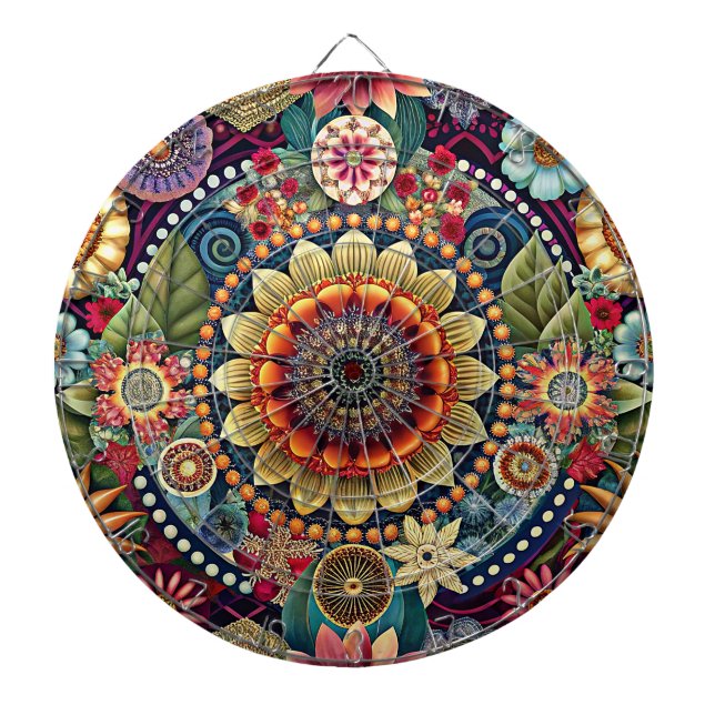 Hippie Art Dartboard Dartscheibe (vorne)