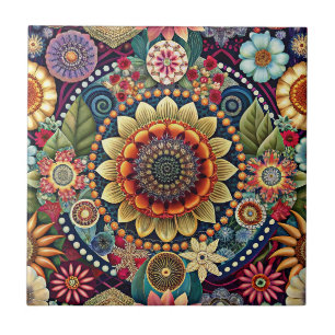 Hippie Art Keramik Tile Fliese