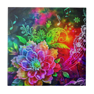 Hippie Art Keramik Tile Fliese