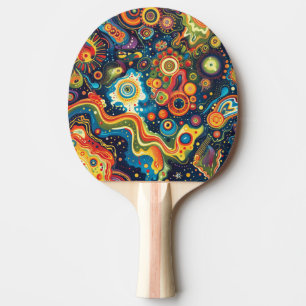 Hippie Art Ping Pong Paddle Tischtennis Schläger