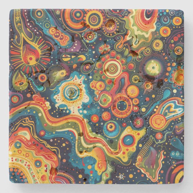 Hippie Art Untersetzer (Vorderseite)
