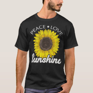 Hippie-Ästhetik Blumen Frieden Liebe Sonnenschein T-Shirt