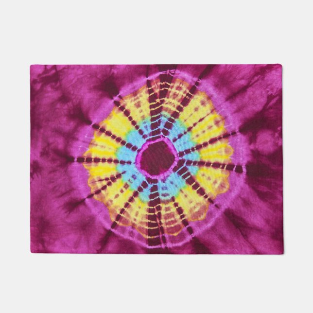 Hippie-Batik-Kreis Fußmatte (Vorderseite)