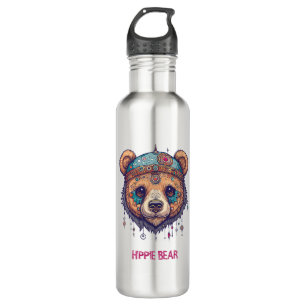 Hippie Bear I Edelstahlflasche