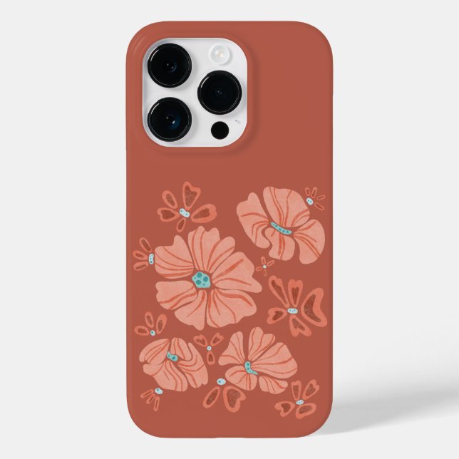 Hippie Blooms: Artwork der Abstrakten Roten Blume  Case-Mate iPhone Hülle (Rückseite)