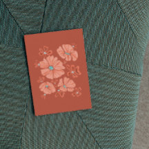 Hippie Blooms: Artwork der Abstrakten Roten Blume 